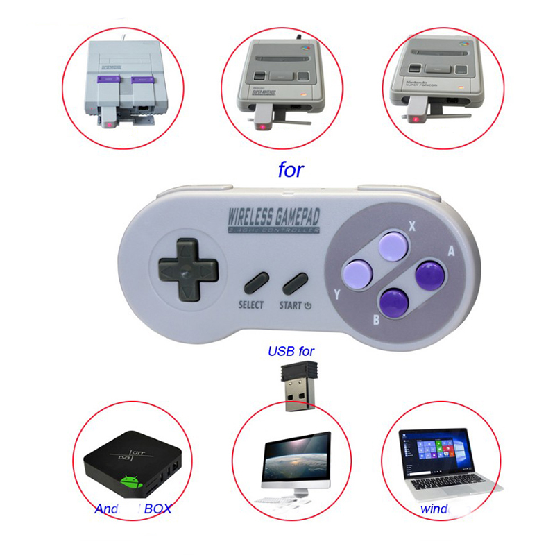 Gaming Console Mario - 2.4G Purple Game Controller Joypad Joystick