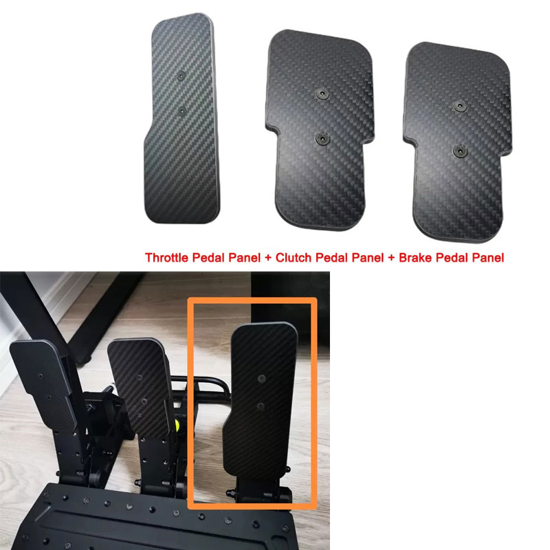 Racing Pedal Set - Simulated Racing Game Carbon Fiber Throttle/Brake/Clutch
