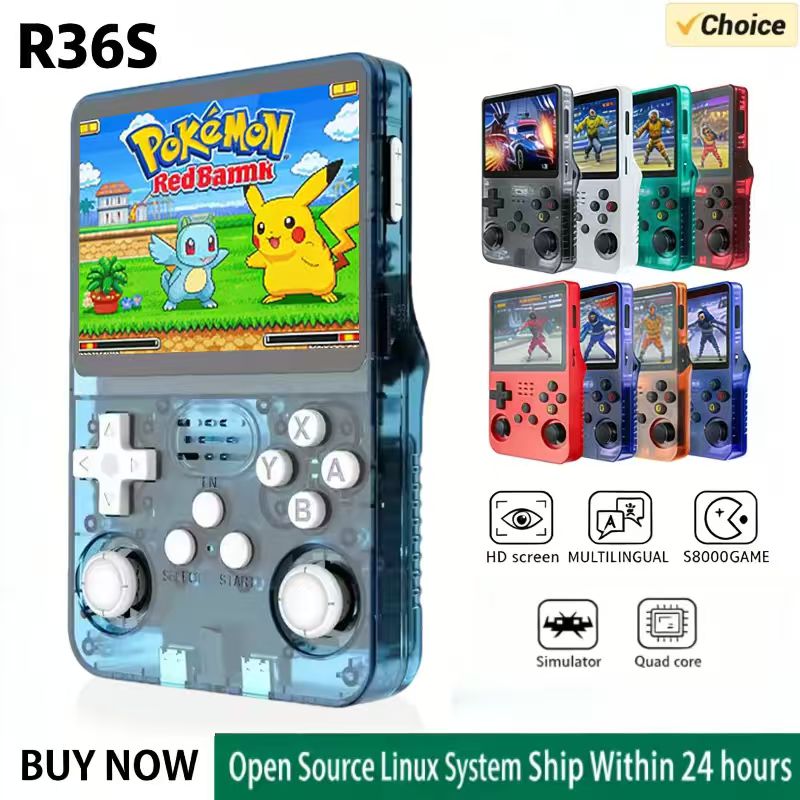 Gaming Console Mario - Linux System Open Source R36S Retro