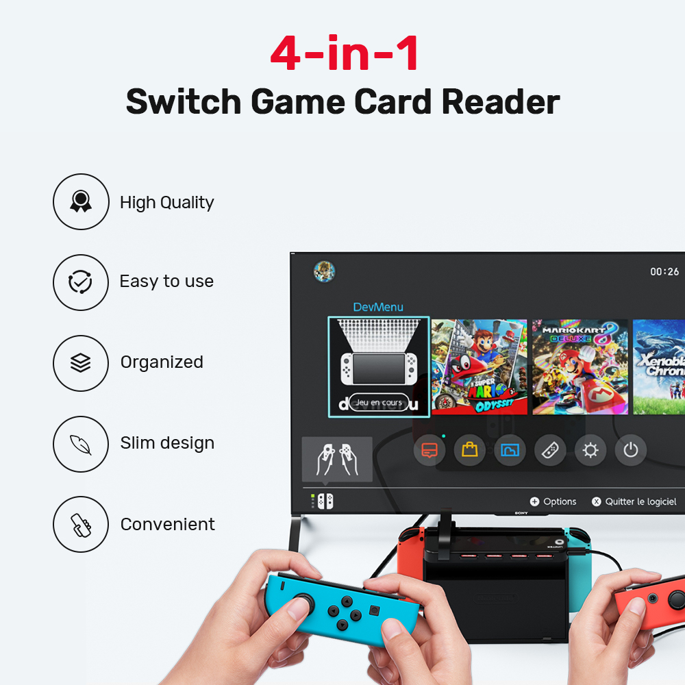 Gaming Console Station - G1002D Portable Game Card Reader for