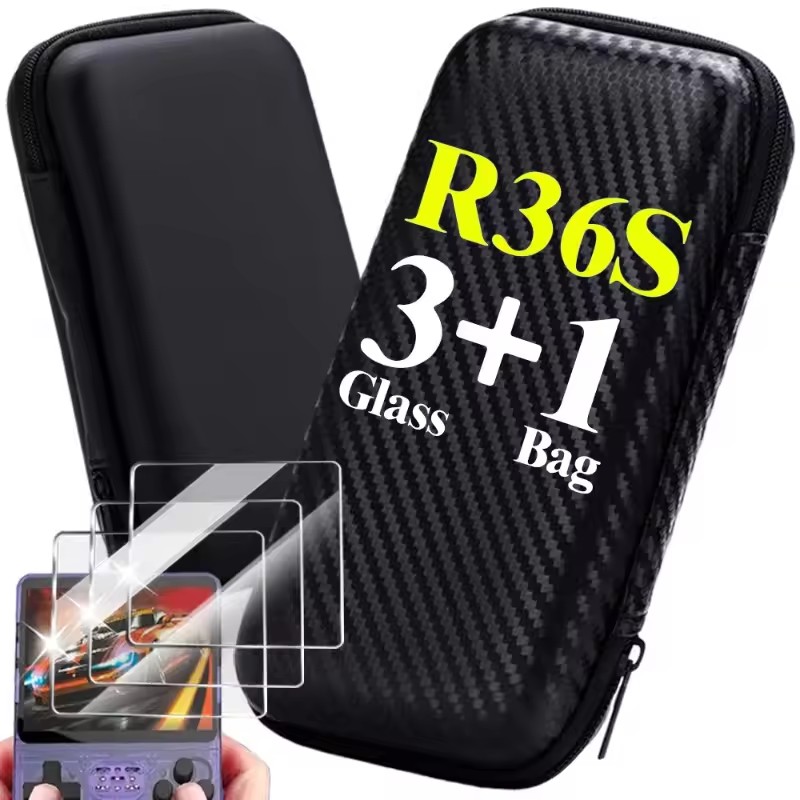 4 IN 1 Case+Glass for R36S Gam - огляд і ціна Gaming Console R36S