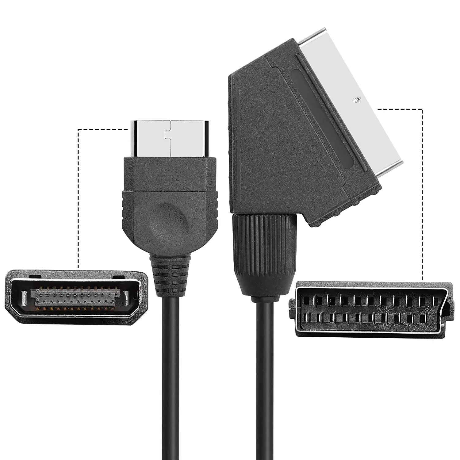 2pcs/lot 6Ft RGB SCART Wire Ca - огляд і ціна Gaming Console For Tv Xbox