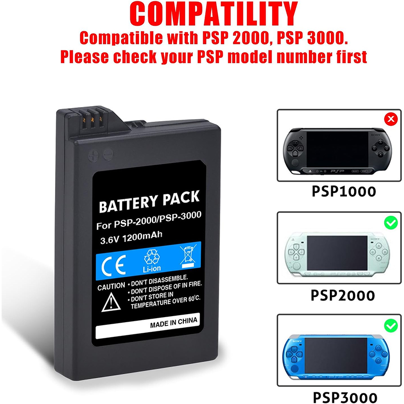 for sony PSP 2000/3000 Battery - огляд і ціна Gaming Console New