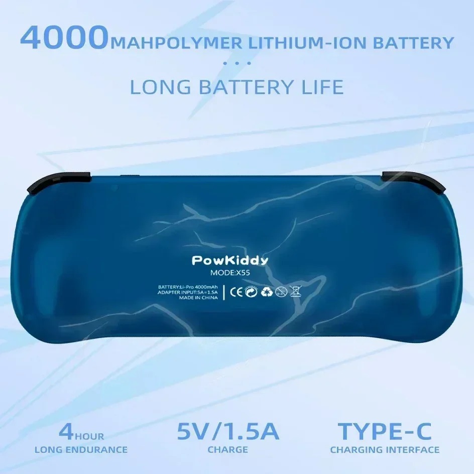 POWKIDDY X55 Handheld Game Con - огляд і ціна Gaming Console X55