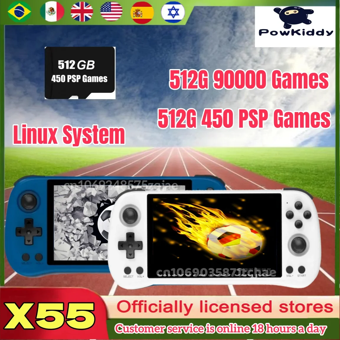 POWKIDDY X55 Retro Handheld Ga - огляд і ціна Gaming Console X55