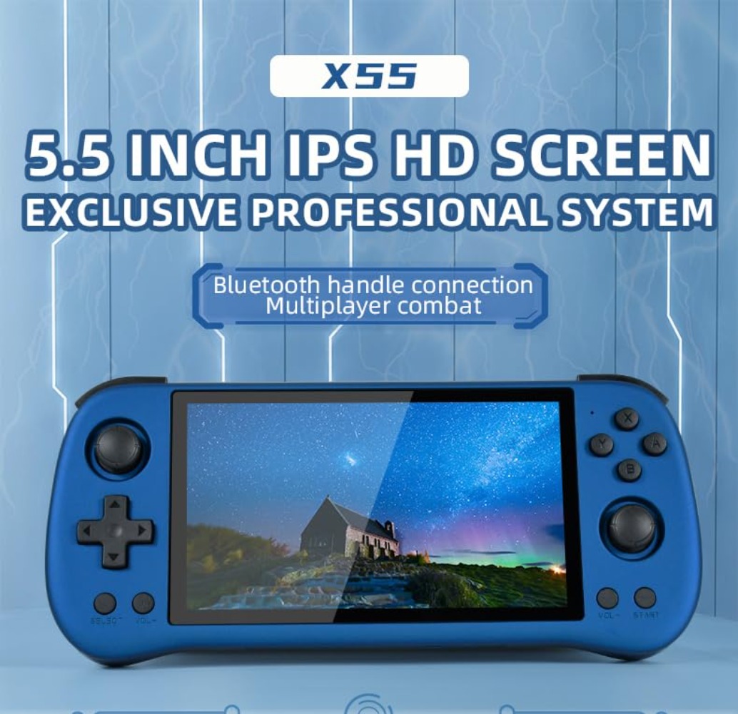 Powkiddy X55 Retro Handheld Ga - огляд і ціна Gaming Console X55