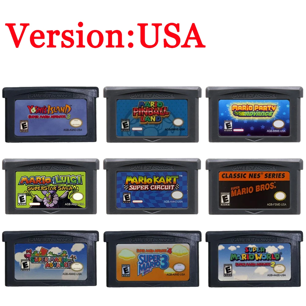GBA Game Cartridge 32 Bit Vide - огляд і ціна Gaming Console Mario