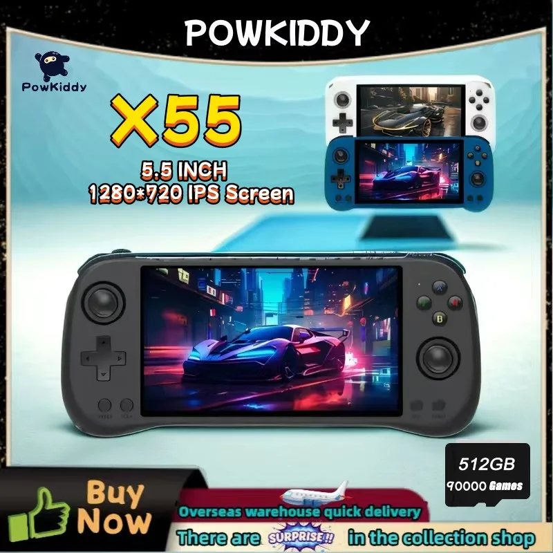 POWKIDDY X55 Handheld Game Con - огляд і ціна Gaming Console X55