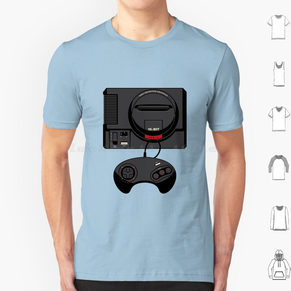 Retro Black 16-Bit T Shirt Men - огляд і ціна Gaming Console Genesis