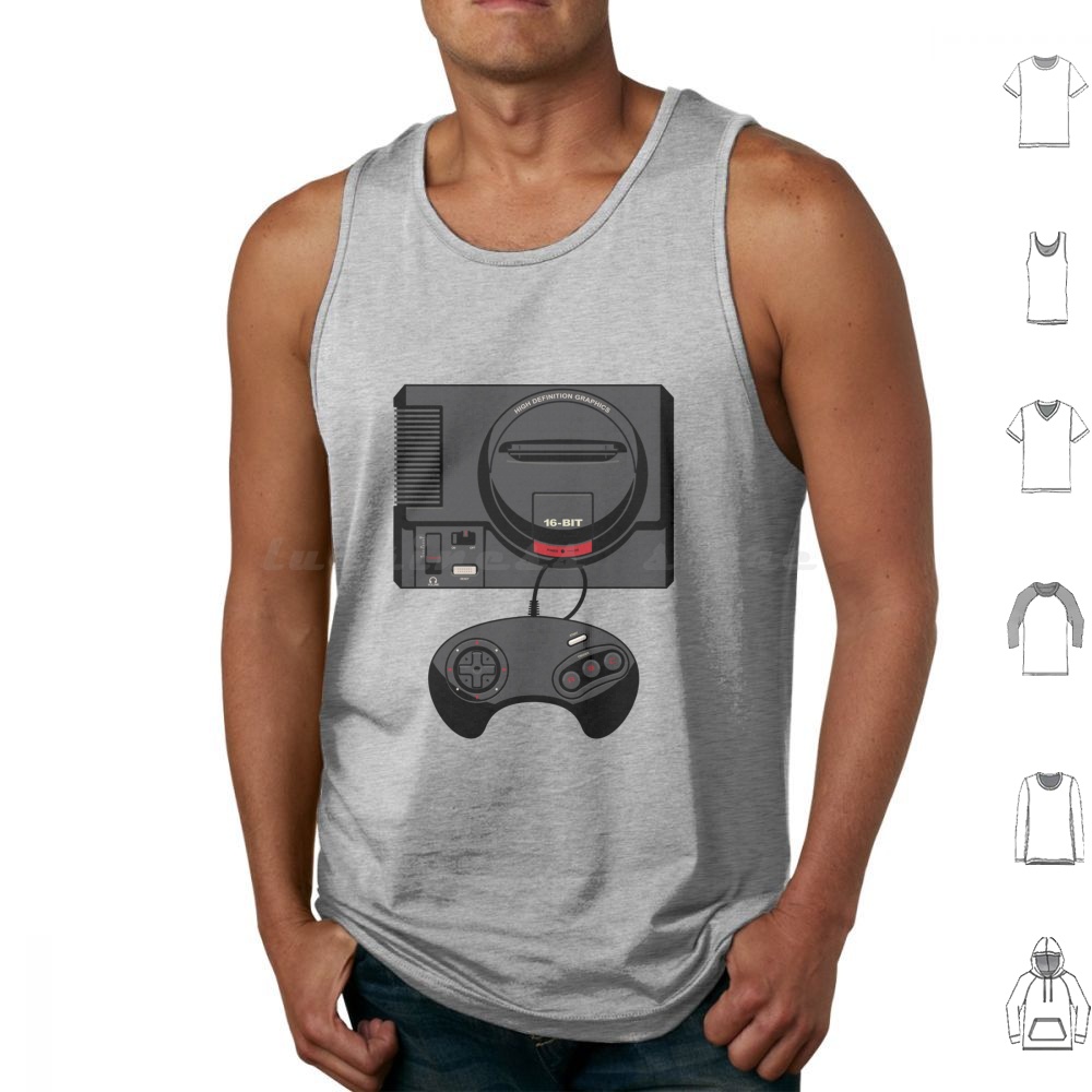Retro Black 16-Bit Tank Tops P - огляд і ціна Gaming Console Genesis