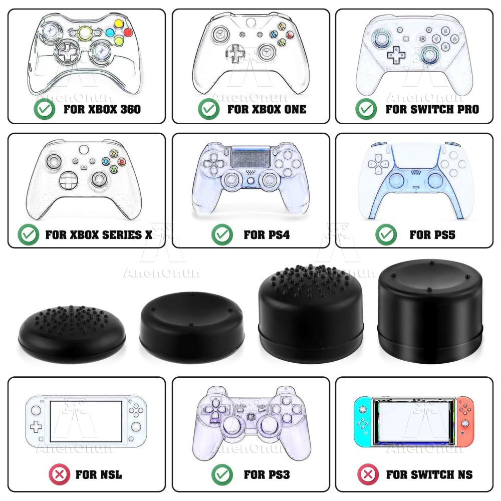 8PCS Thumb Grip Caps Controlle - огляд і ціна Gaming Console Joystick