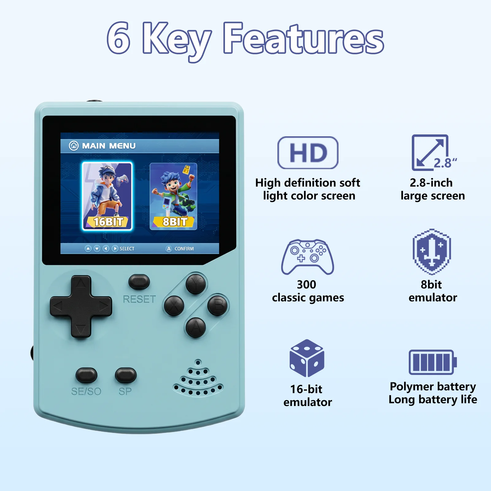 GAMINJA Handheld Game Console  - огляд і ціна Gaming Console Mario