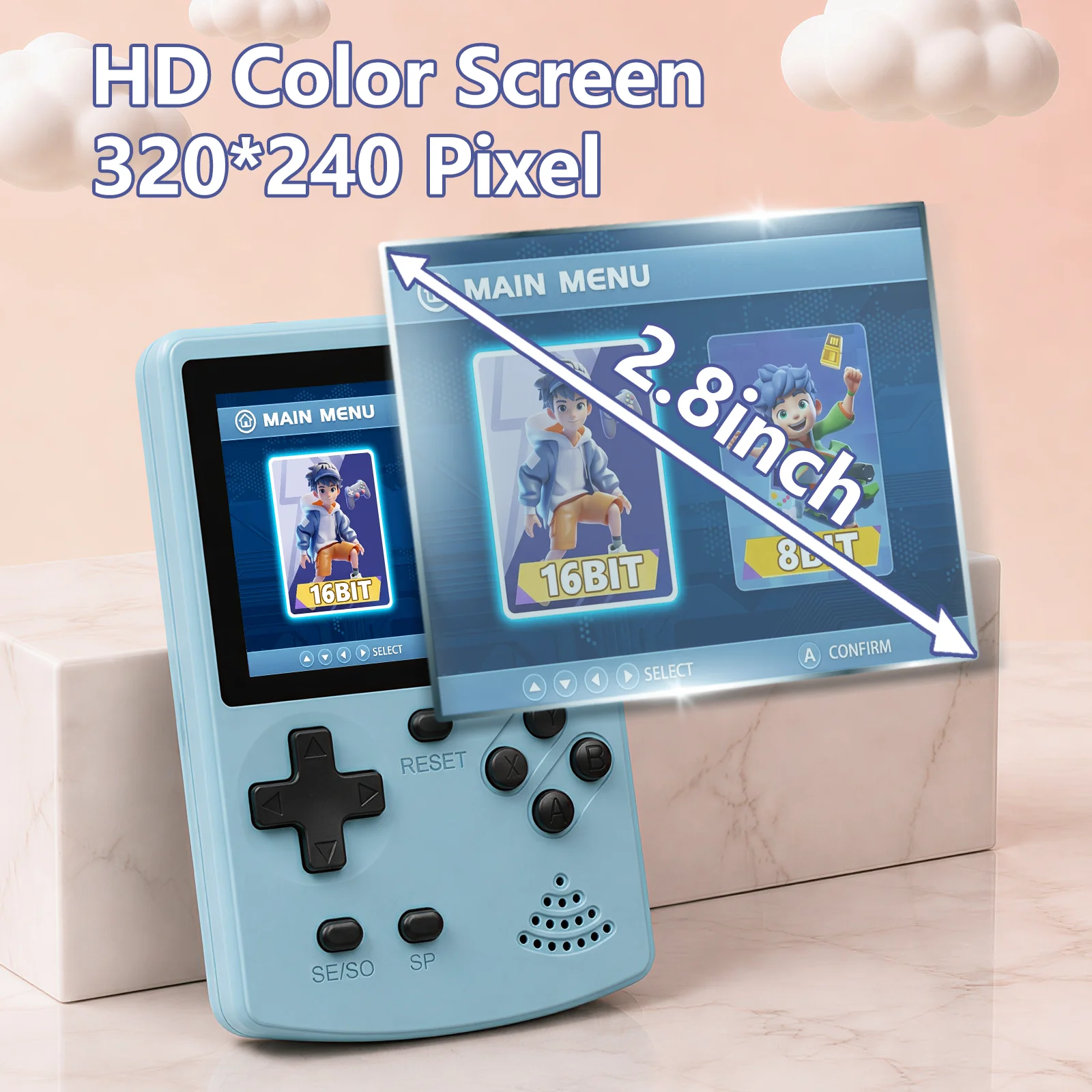 GAMINJA Handheld Game Console  - огляд і ціна Gaming Console Mario